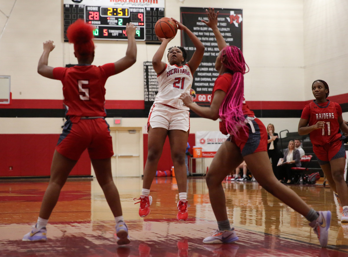 Midlothian Heritage Denton Ryan Texas girls basketball UIL 5A bi-district playoffs 021423 Brian McLean 25